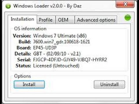 windows loader 2.2.1 by daz